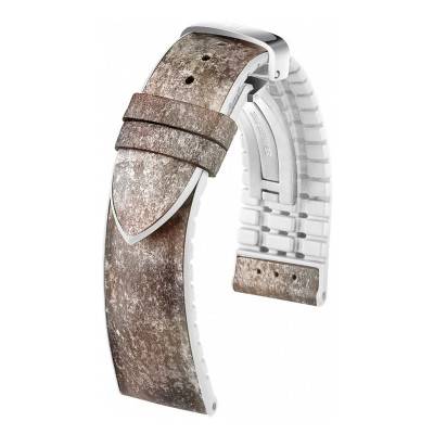 Bracelet de montre Stone M Gris/Blanc Ardoise Souple et Caoutchouc - Hirsch