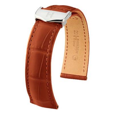 Bracelet Cuir Speed Selection Alligator Brun or Mat - Hirsch