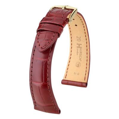 Hirsch London Matte Bordeaux Red Alligator Watch Strap 040769 - Hirsch