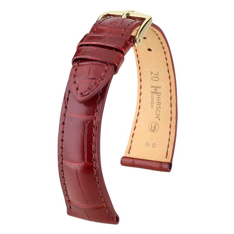 Hirsch London Matte Bordeaux Red Alligator Watch Strap 040769 - Hirsch