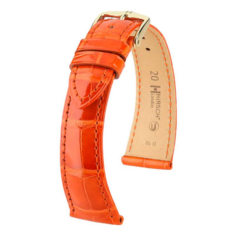 London Orange Shiny Watch Strap 0420777 - Hirsch