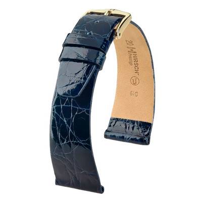 Prestige Blue Leather Watch Strap 022 08 80 - Hirsch