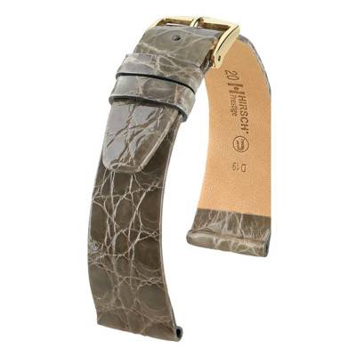 Prestige Grey Leather Watch Strap 022 08 30 - Hirsch
