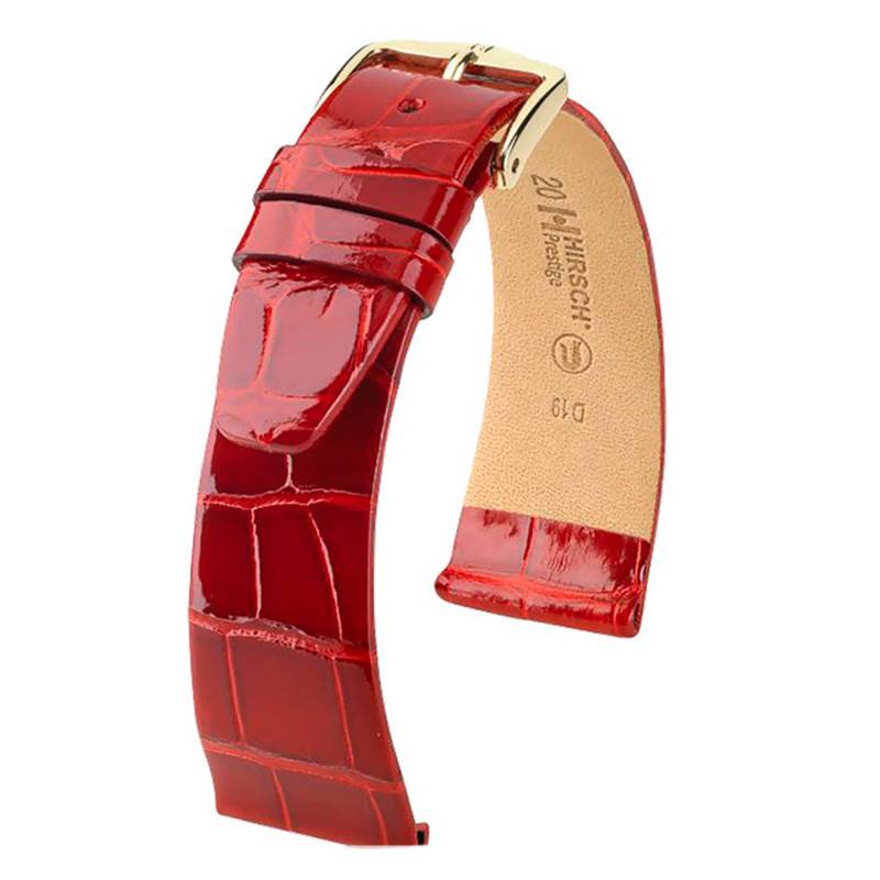 Prestige Red Leather Strap 022 07 20 - Hirsch
