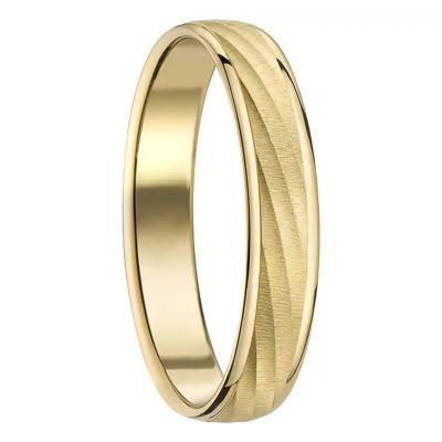 Euphrate Standard Half-Domed 750/1000 Yellow Gold Wedding Ring, Width 3,50 mm - Fair'Belle