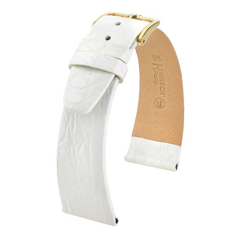 Prestige White Watch Strap 0220800 - Hirsch