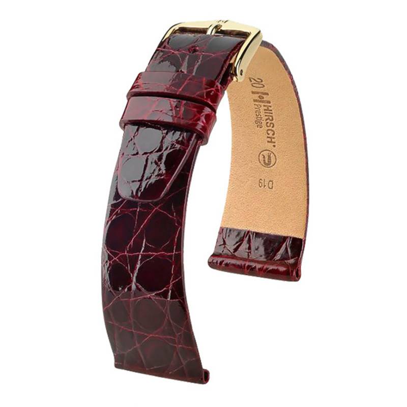 Prestige Burgundy Red Watch Strap 0220860 - Hirsch