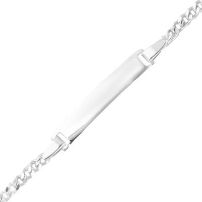 925 Sterling Silver Baby ID Bracelet, Length 13 cm to 15 cm, Width 1 mm - Bambins
