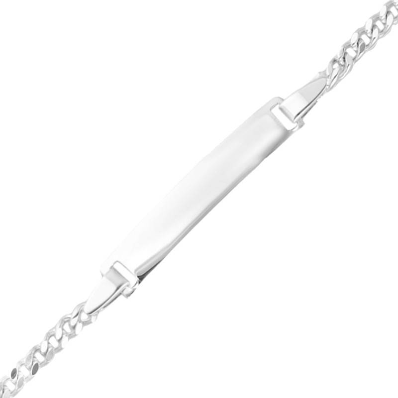 925 Sterling Silver Baby ID Bracelet, Length 13 cm to 15 cm, Width 1 mm - Bambins