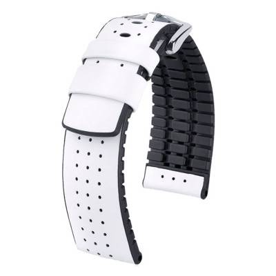 White / Black Tiger Watch Strap 0915075000 - Hirsch