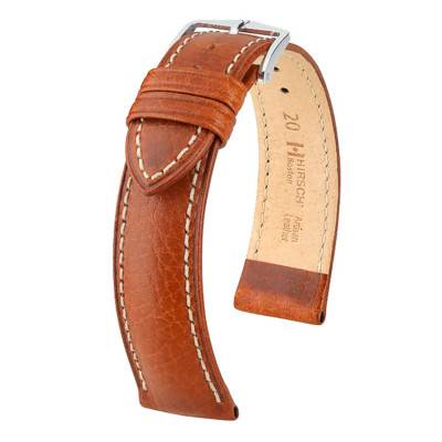 Golden Brown Boston Leather Watch Strap 013 02 70 - Hirsch