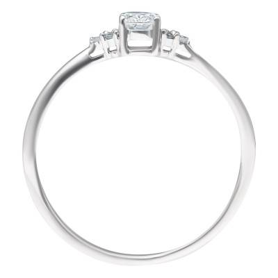 Bague Diamant Ovale 0,30 ct GIA en Or Blanc 750 - Divine