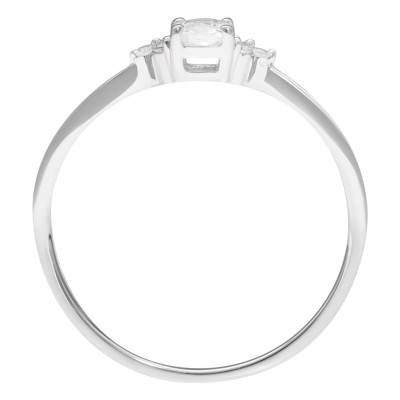 Bague Diamant Radiant 0,30 ct, Or Blanc 750 - Divine