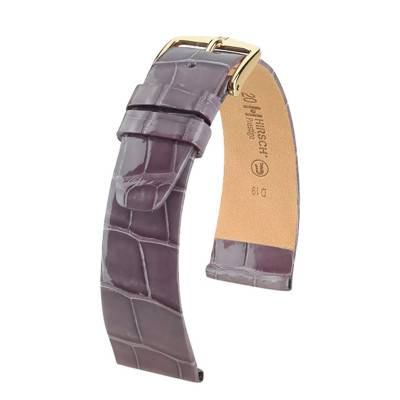Bracelet de montre Prestige cuir exotique taupe 02207112 - Hirsch