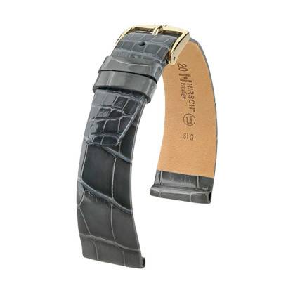 Hirsch Prestige Gray Exotic Leather Watch Strap 02207130 - Hirsch
