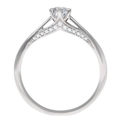 Bague Diamant Ovale 0,50 ct GIA en Or Blanc 750 - Divine