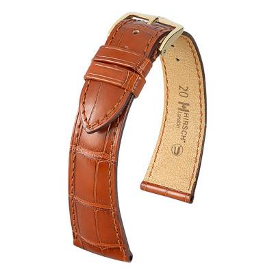 Bracelet de montre London Marron Doré Mat 04207179 - Hirsch