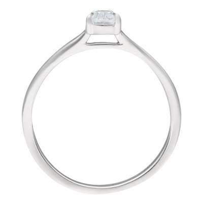 Bague Solitaire Diamant Poire 0,70 ct GIA en Or Blanc 750 - Divine