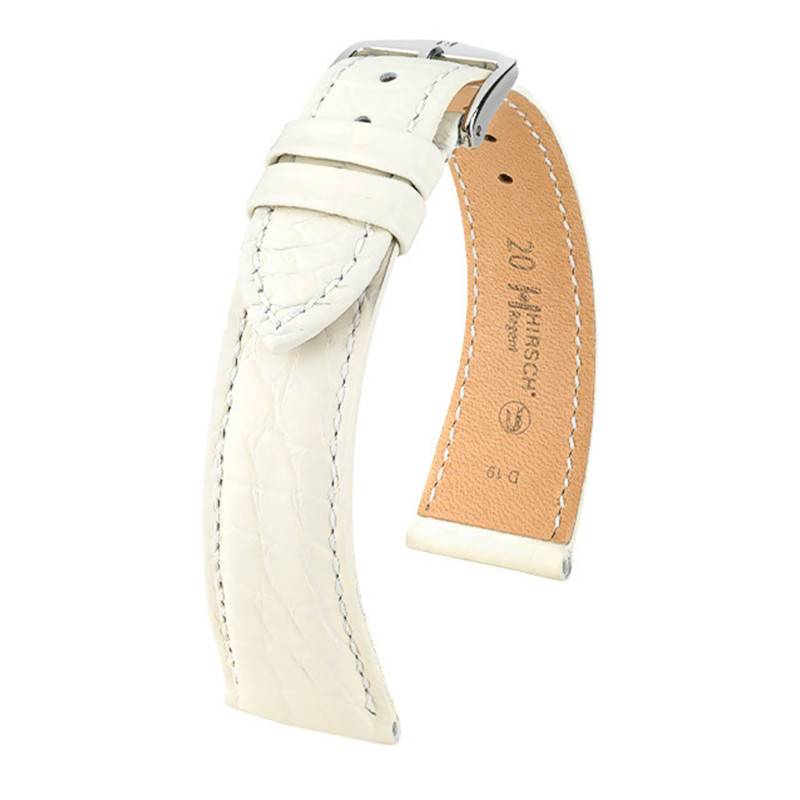 Matte White Regent Selection Watch Strap 0410709 - Hirsch