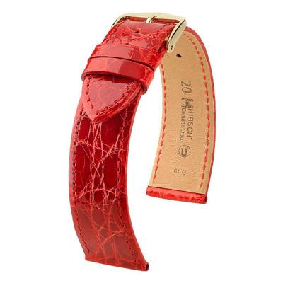 Genuine Croco Red Watch Strap 0180820 - Hirsch
