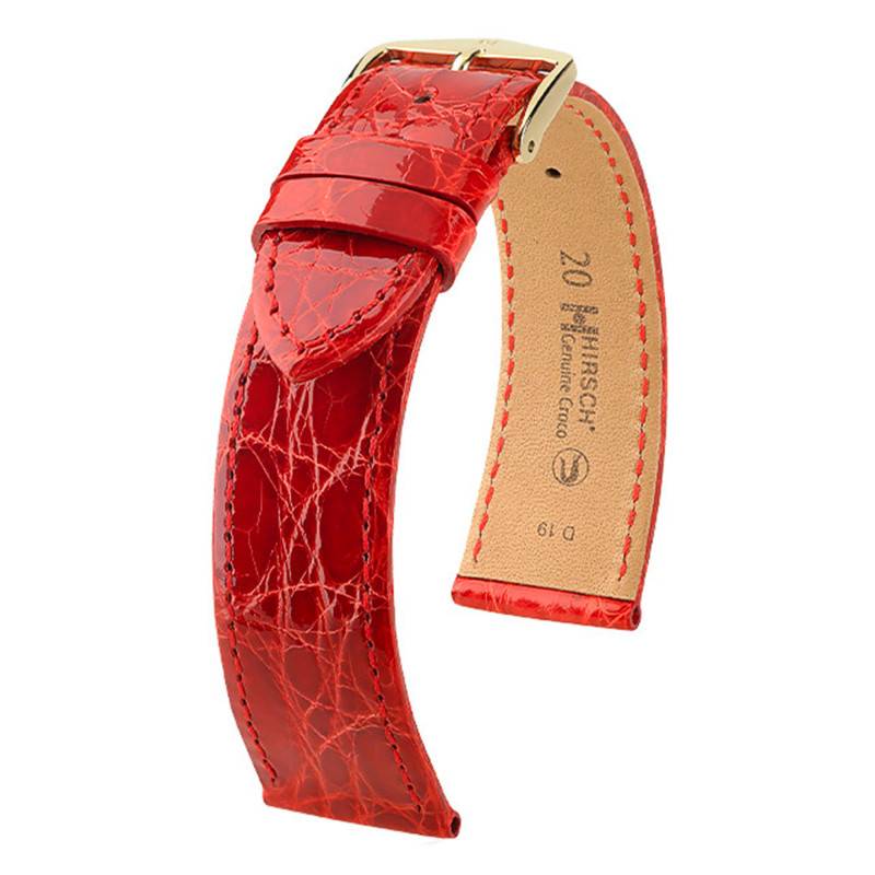 Genuine Croco Red Watch Strap 0180820 - Hirsch