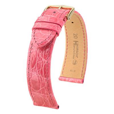 Genuine Croco Bright Pink Watch Strap 0180825 - Hirsch
