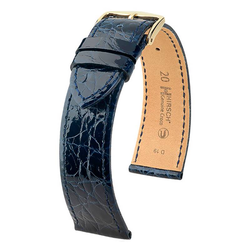 Hirsch Genuine Croco Blue Watch Strap 0180880 - Hirsch