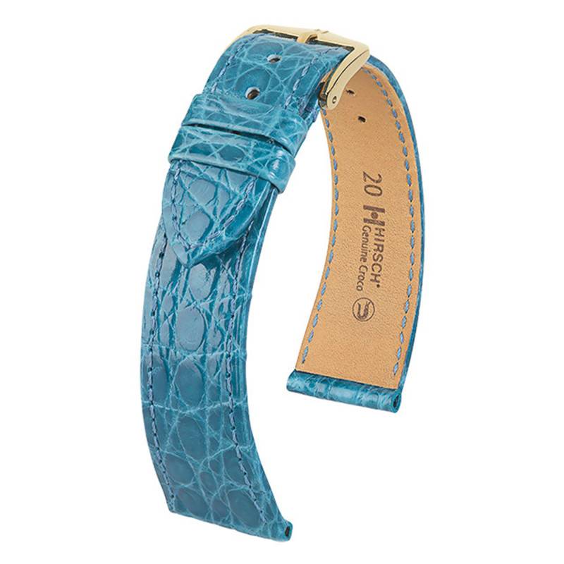 Hirsch Genuine Croco Turquoise Watch Strap 0180883 - Hirsch