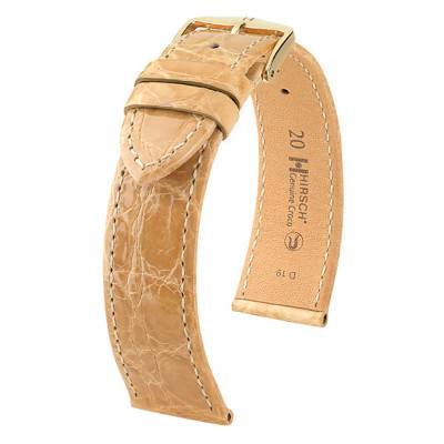 Bracelet de montre Genuine Croco Beige 0180890 - Hirsch