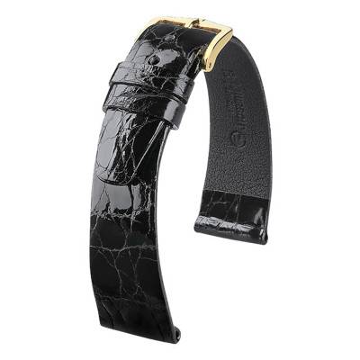 Prestige Black Crocodile Leather Strap 022 08 50 - Hirsch