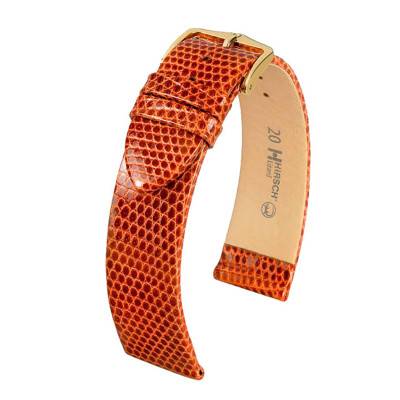 Bracelet Cuir Lizard Marron Doré 01766170 - Hirsch