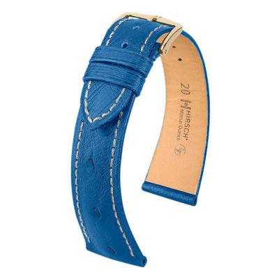 Bracelet de montre Massai Ostrich Bleu Roi 046284 - Hirsch