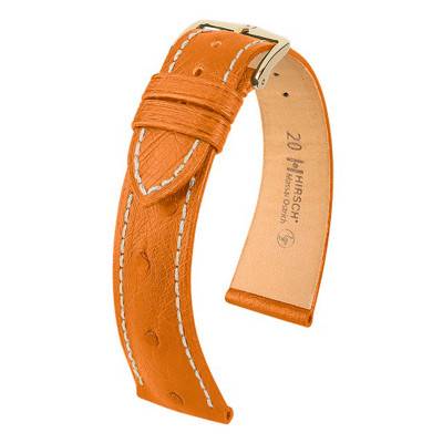 Honey Massai Ostrich Leather Strap 046274 - Hirsch