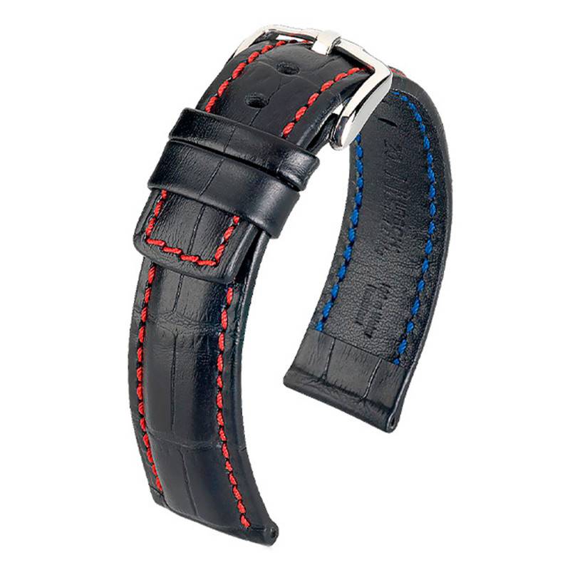 Black/Red Grand Duke Watch Strap 0252850 - Hirsch