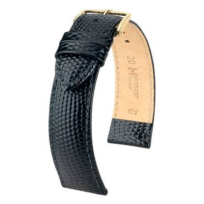 Black Leather Rainbow Watch Strap 12302650 - Hirsch