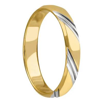 Alliance en 2 Ors 750, Largeur 4 mm - Gaïa