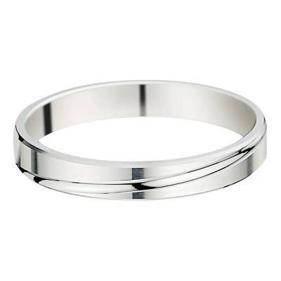Alliance Ruban Standard Aude en Or Blanc 750, Largeur 3mm - Gaïa