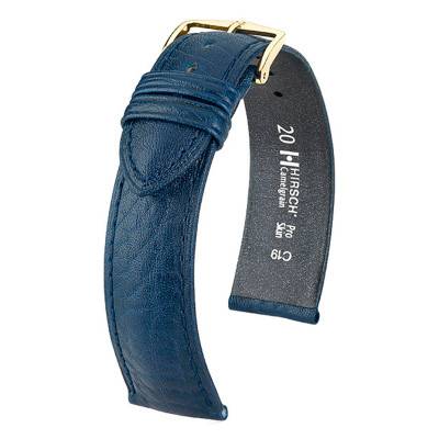 Hirsch Camelgrain Blue Watch Strap 0100980 - Hirsch