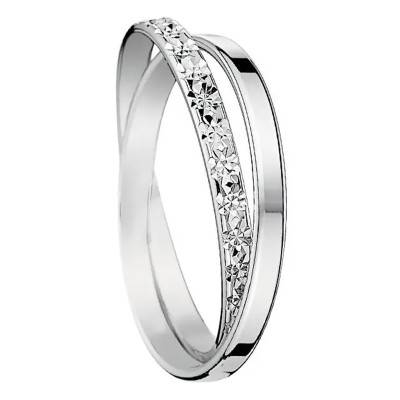 Alliance Sefid Roud Diamantée en Or Blanc 750, Largeur 2 mm - Gaïa
