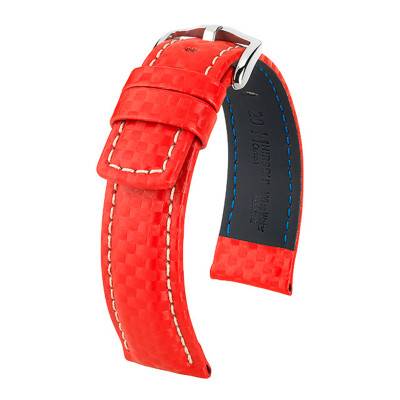 Bracelet de montre Carbon rouge 02592020 - Hirsch