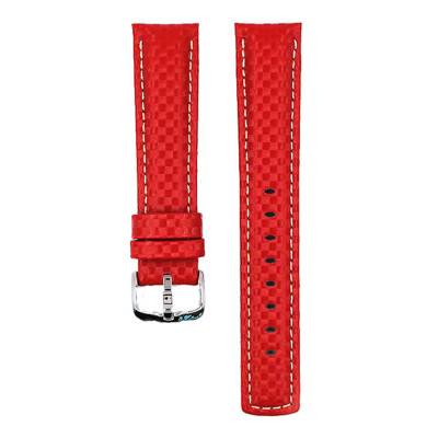 Hirsch Carbon Red Watch Strap 02592020 - Hirsch
