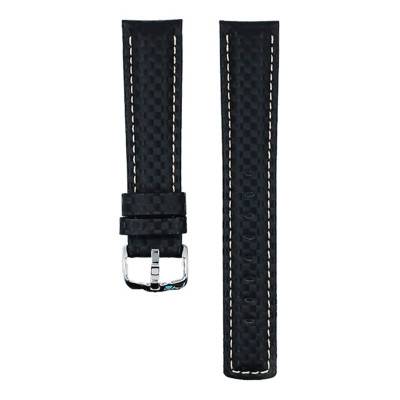 Carbon Black Watch Strap 02592050 - Hirsch