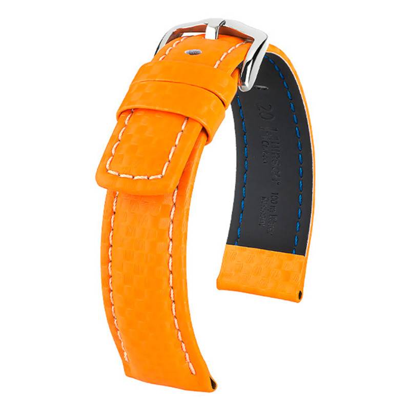 Orange Carbon Watch Strap 02592076 - Hirsch