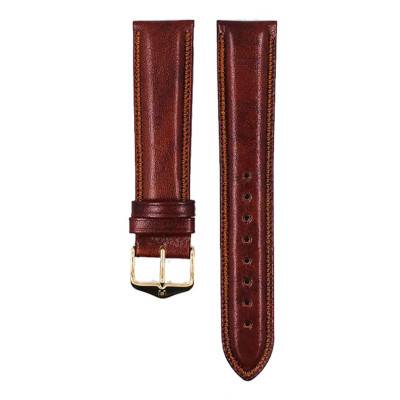 Golden Brown Gold Ascot Watch Strap 01575070 - Hirsch