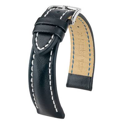Heavy Calf Black Watch Strap 01475050 - Hirsch