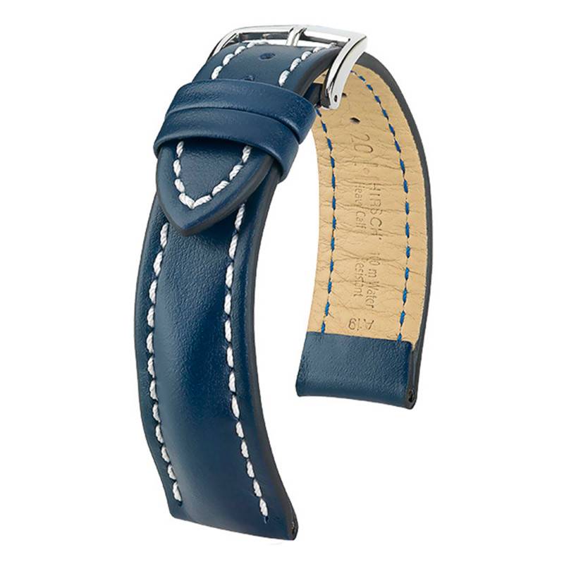 Hirsch Heavy Calf Blue Watch Strap 01475080 - Hirsch