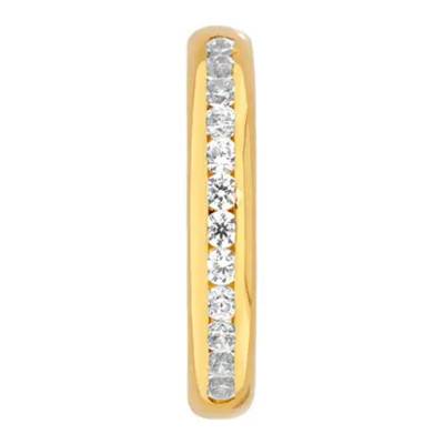 Moulouya Standard Half-Set 750/1000 Yellow Gold & Diamonds 0.25ct Wedding Ring, Width 3.50 mm - Fair'Belle