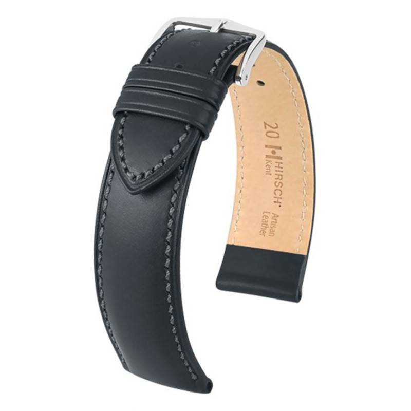 Black Kent 0100250 Watch Strap - Hirsch