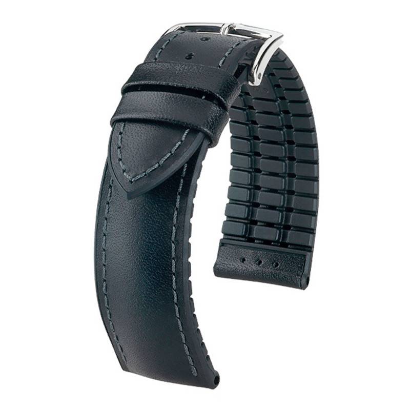 James Black Silver Watch Strap 092500250 - Hirsch