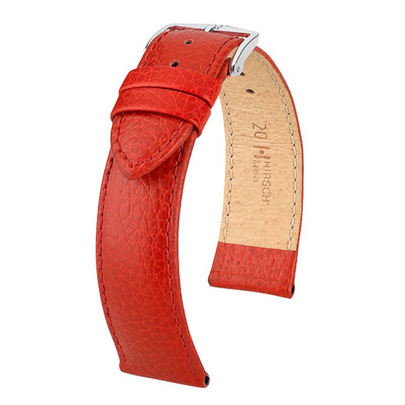 Red Calfskin Kansas Watch Strap 0150220 - Hirsch